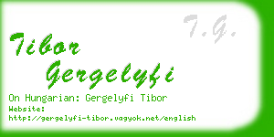 tibor gergelyfi business card